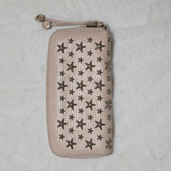 EUC Jimmy Choo Light Pink Studded Wallet - Picture 2 of 10